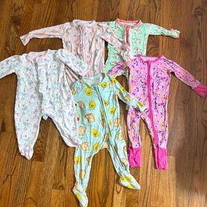 5 onsies 3-12 months Little sleepies Kickee pants posh peanut